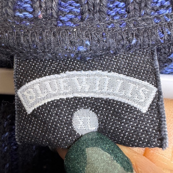 BLUE WILLI'S Blue Chunky Cowl Neck Pullover Women's Sweater / Size XL - Picture 9 of 11